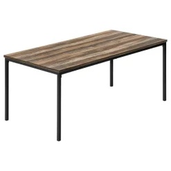 Table set - 3pcs set / brown reclaimed / black metal - Monarch