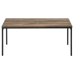 Table set - 3pcs set / brown reclaimed / black metal - Monarch