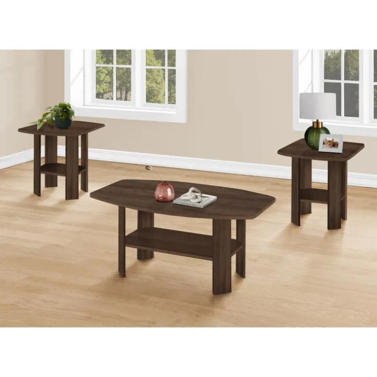 Table set - 3pcs set / dark walnut - Monarch