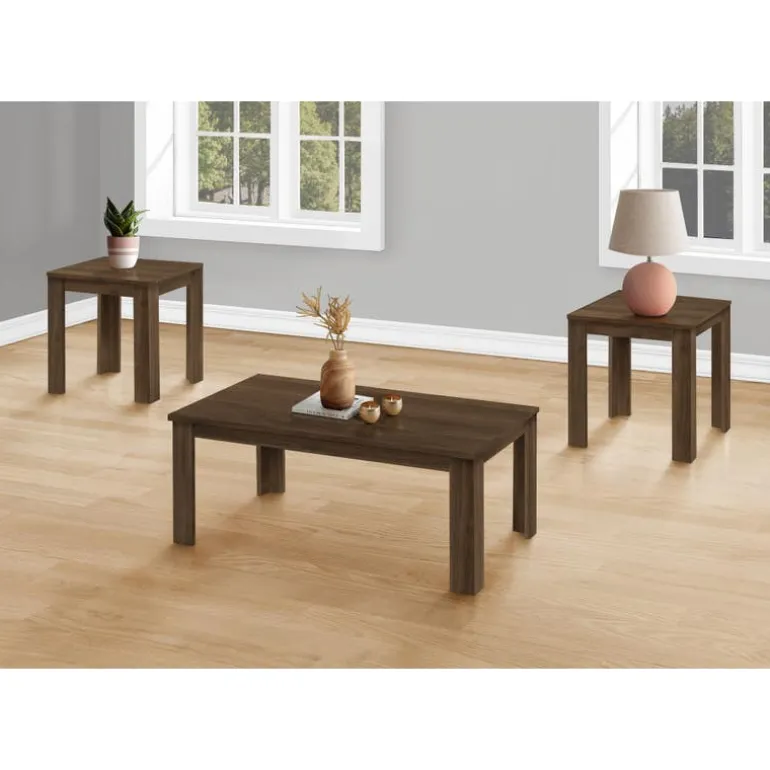 Table set - 3pcs set / dark walnut - Monarch
