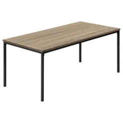 Table set - 3pcs set / dark taupe / black metal - Monarch