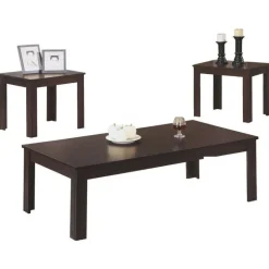 Table set - 3pcs set / espresso - Monarch
