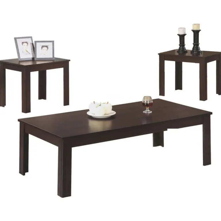 Table set - 3pcs set / espresso - Monarch
