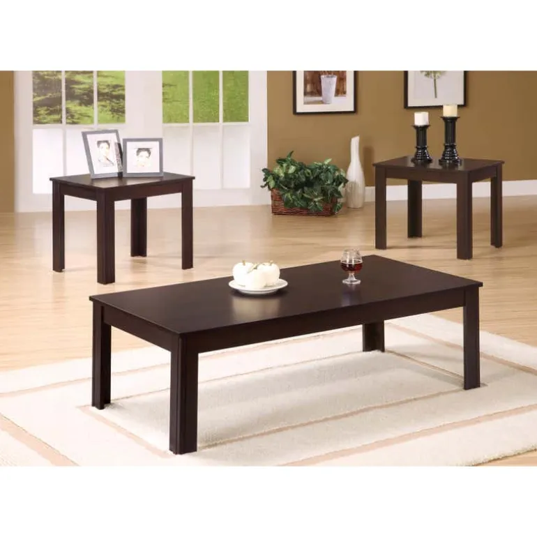 Table set - 3pcs set / espresso - Monarch