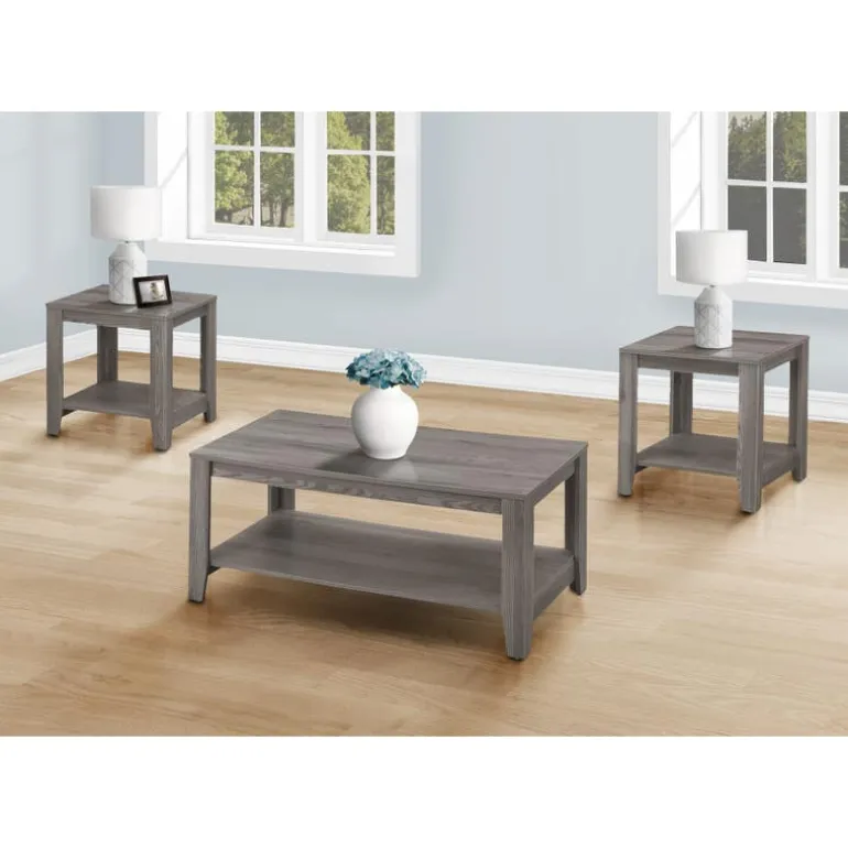 Table set - 3pcs set / grey - Monarch