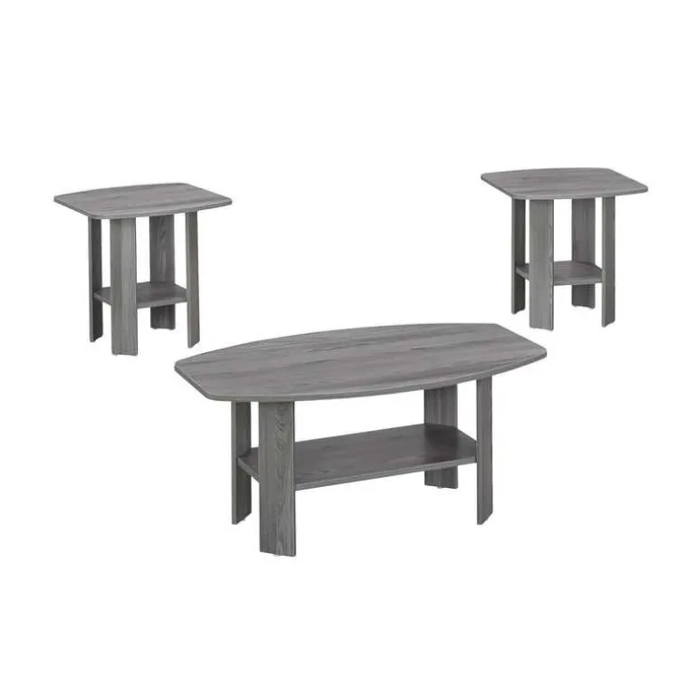 Table set - 3pcs set / grey - Monarch