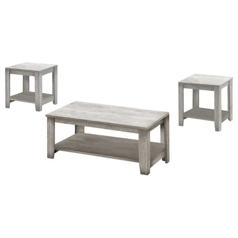 Table set - 3pcs set / industrial grey - Monarch