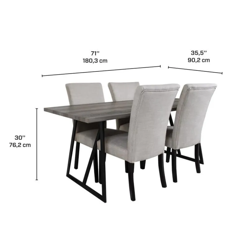 Table with 4 chairs