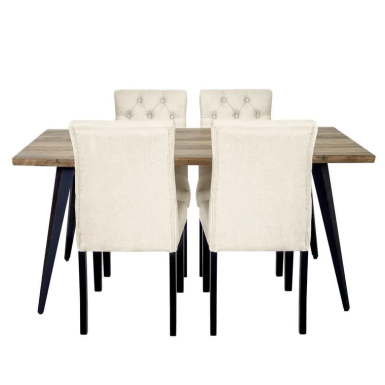 Table with 4 Chairs - Beige