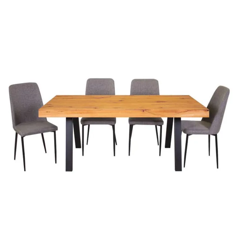 Table with 4 Chairs - Grey
