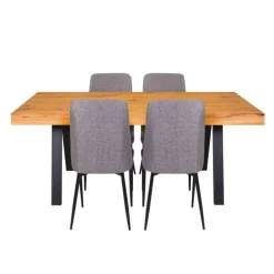 Table with 4 Chairs - Grey