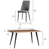 Table with 4 Chairs - Grey