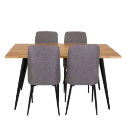 Table with 4 Chairs - Grey