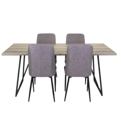 Table with 4 Chairs - Grey