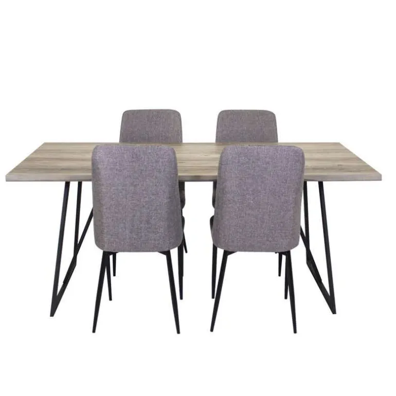 Table with 4 Chairs - Grey