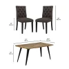 Table with 4 Chairs - Grey