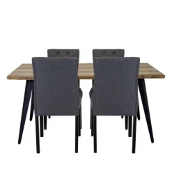 Table with 4 Chairs - Grey