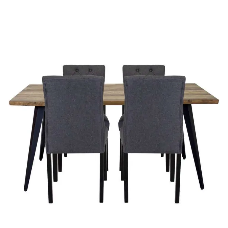Table with 4 Chairs - Grey