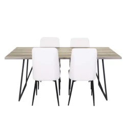 Table with 4 Chairs - White