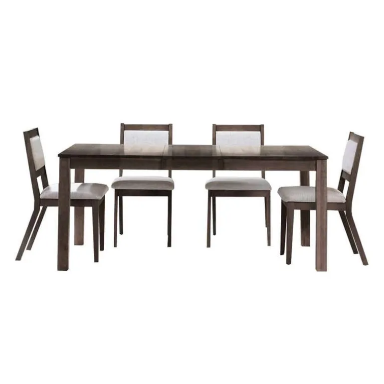 Table with Extension Leaf (54" to 70") and 4 Chairs - Slate