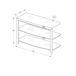 Tempered Glass TV Stand 43" - Monarch