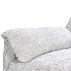 Textured Velvet Feather-Filled Sofa - Beige