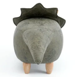Triceratops-Shaped Kids Pouf – 37.8" x 14.2" x 14.6"