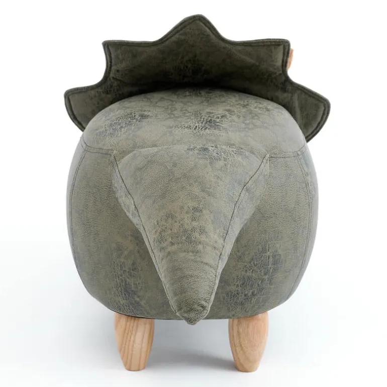 Triceratops-Shaped Kids Pouf – 37.8" x 14.2" x 14.6"