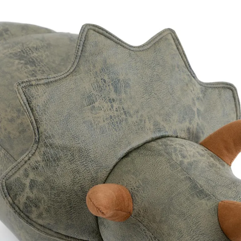 Triceratops-Shaped Kids Pouf – 37.8" x 14.2" x 14.6"