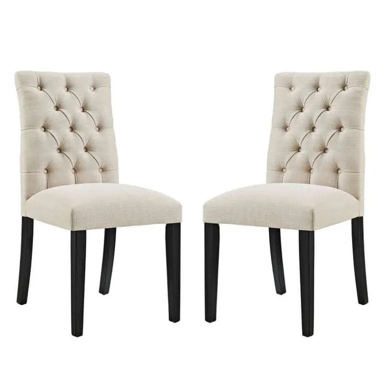 Tufted Chairs (Set of 2) - Beige
