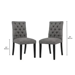 Tufted Chairs (Set of 2) - Grey