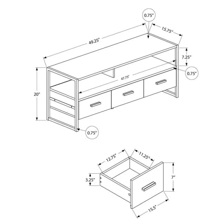 TV Stand 48" - Monarch