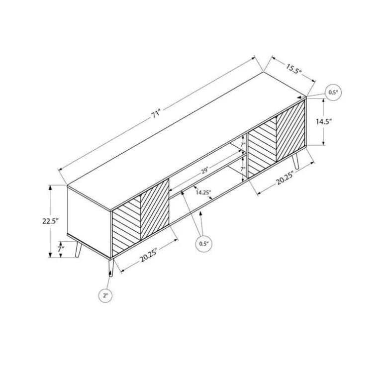 TV Stand 72" - Monarch