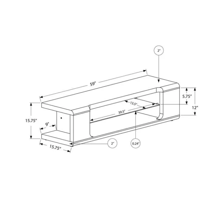 TV Stand 60" - Monarch