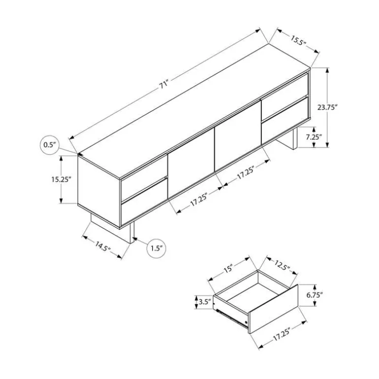 TV Stand 72" - Monarch