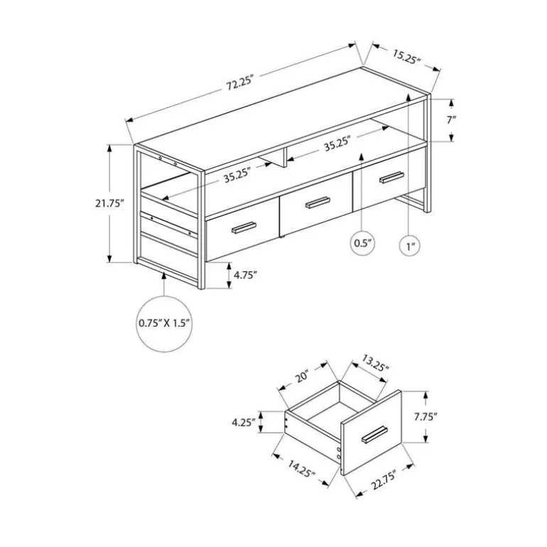TV Stand 72" - Monarch