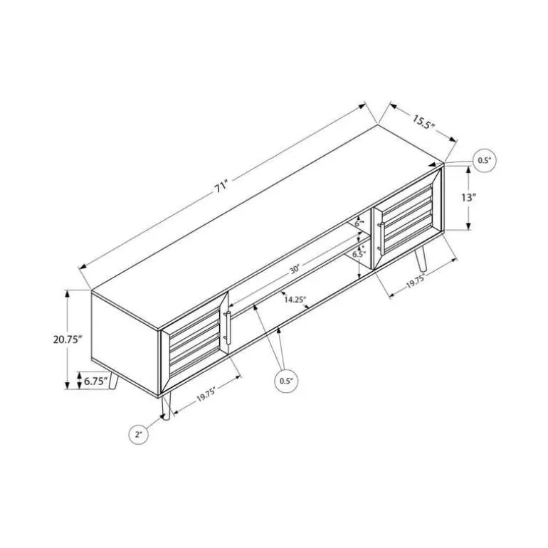 TV Stand 72" - Monarch