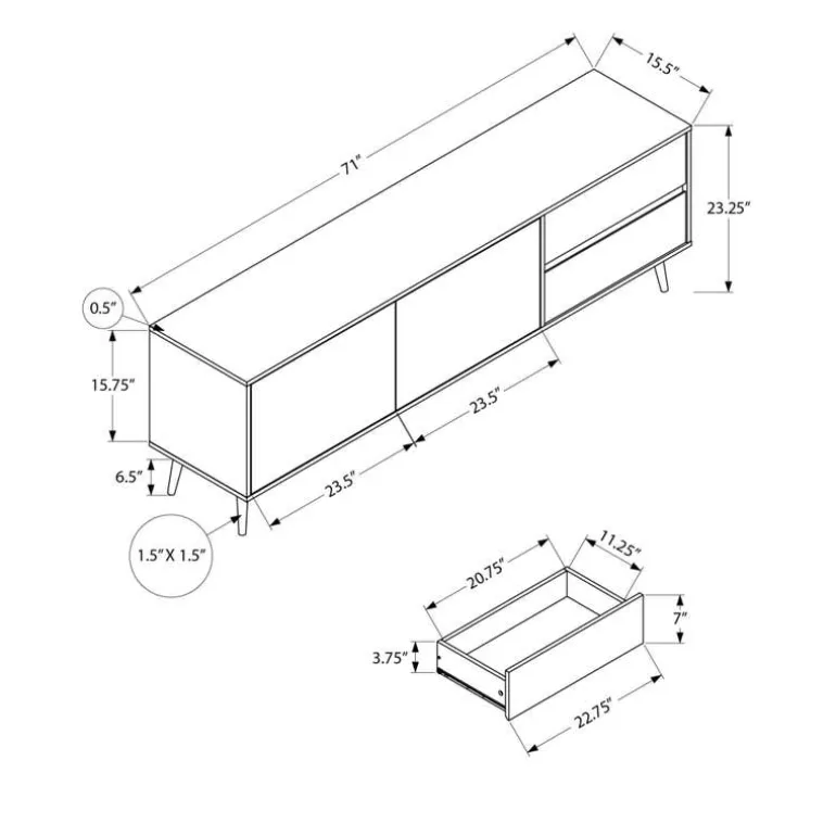 TV Stand 72" - Monarch