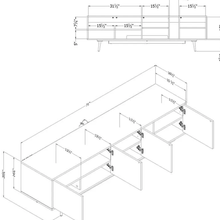 TV Stand 71" - South Shore