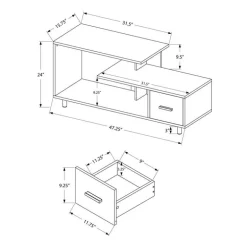 TV Stand with Drawer 48