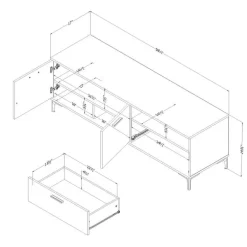 TV Stand with Drawer 60" - South Shore