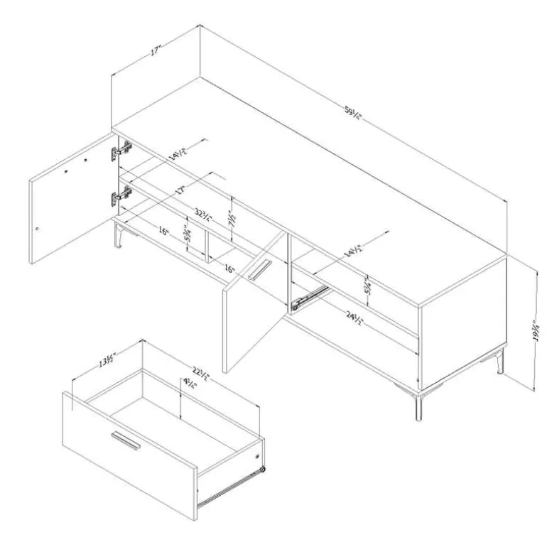TV Stand with Drawer 60" - South Shore