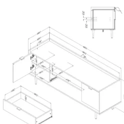 TV Stand with Drawers 72" - South Shore