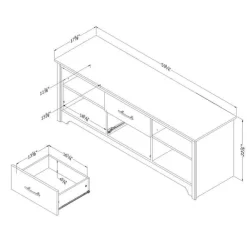 TV Stand with Drawers 60