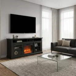 TV Stand with Electric Fireplace 60