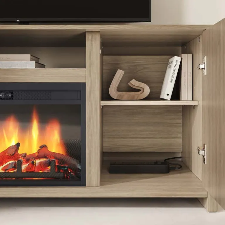 TV Stand with Electric Fireplace 60" - South Shore
