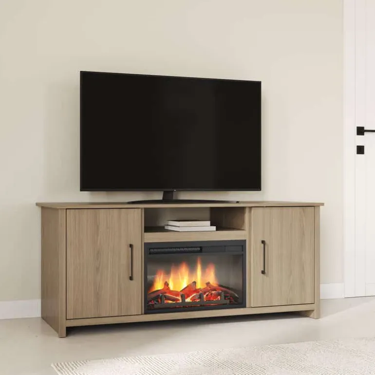 TV Stand with Electric Fireplace 60" - South Shore