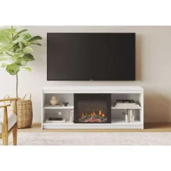 TV Stand with Electric Fireplace 60
