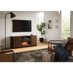 TV Stand with Electric Fireplace 60