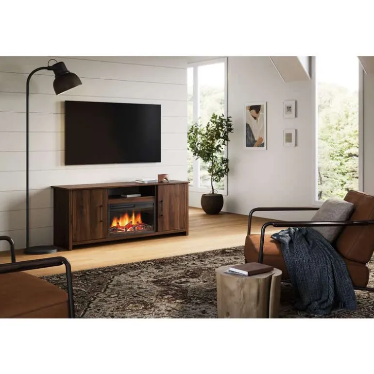 TV Stand with Electric Fireplace 60" - South Shore